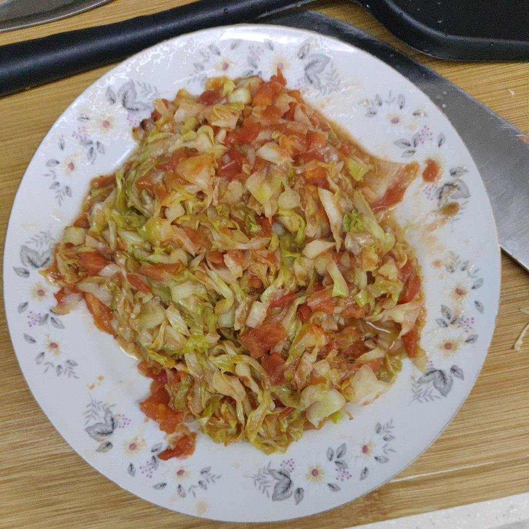 西红柿炒包菜