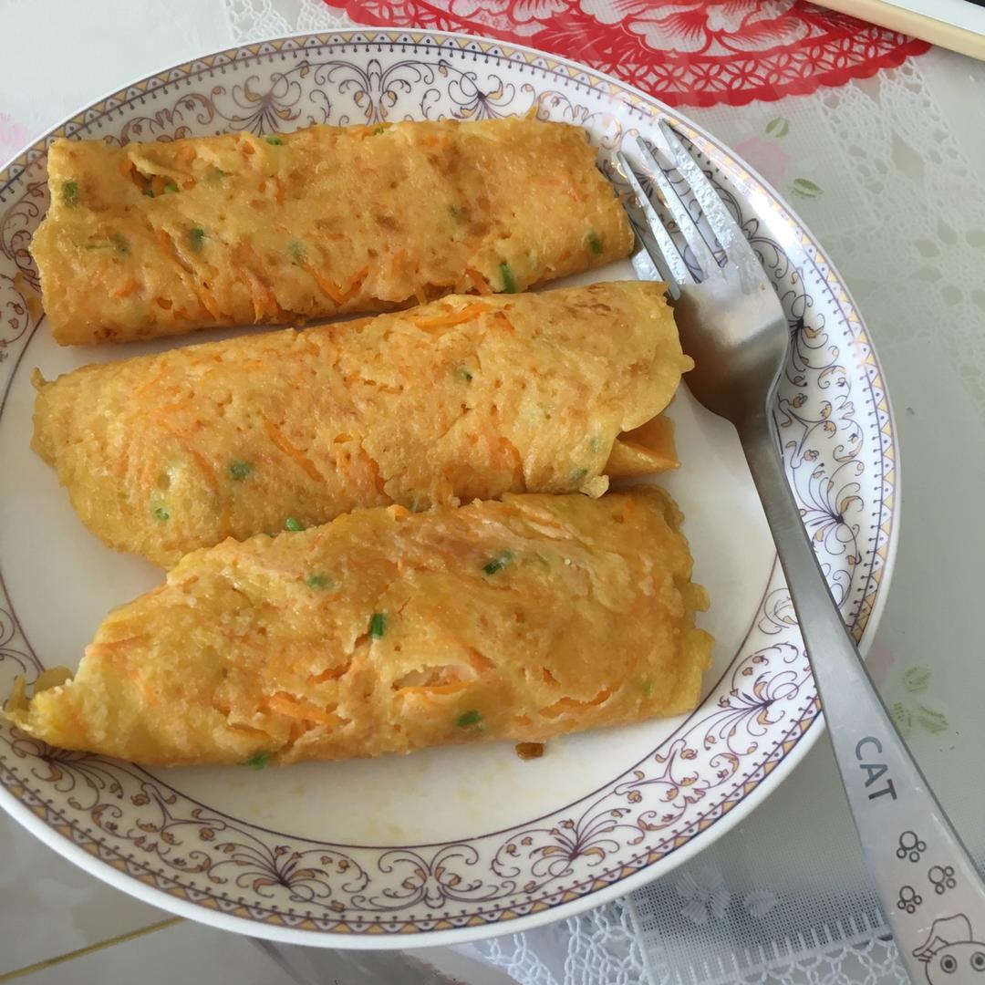 葱花胡萝卜鸡蛋饼