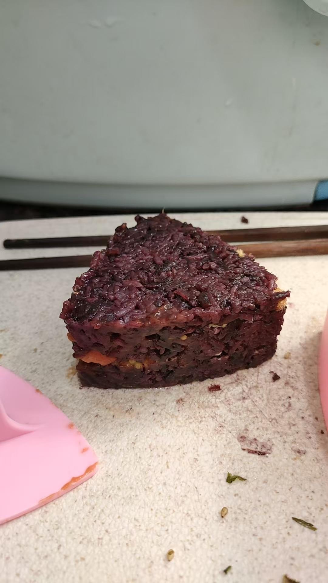 上学快手早餐之紫米饭团