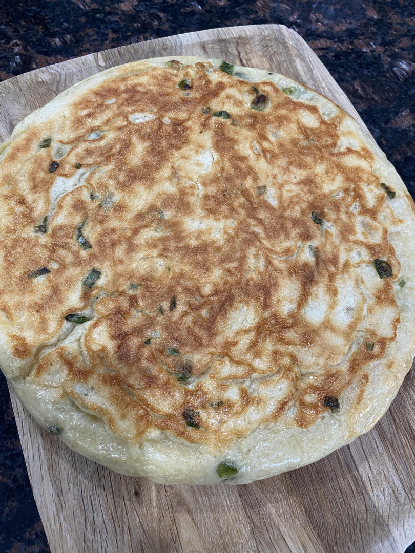 手不沾面做发面大饼