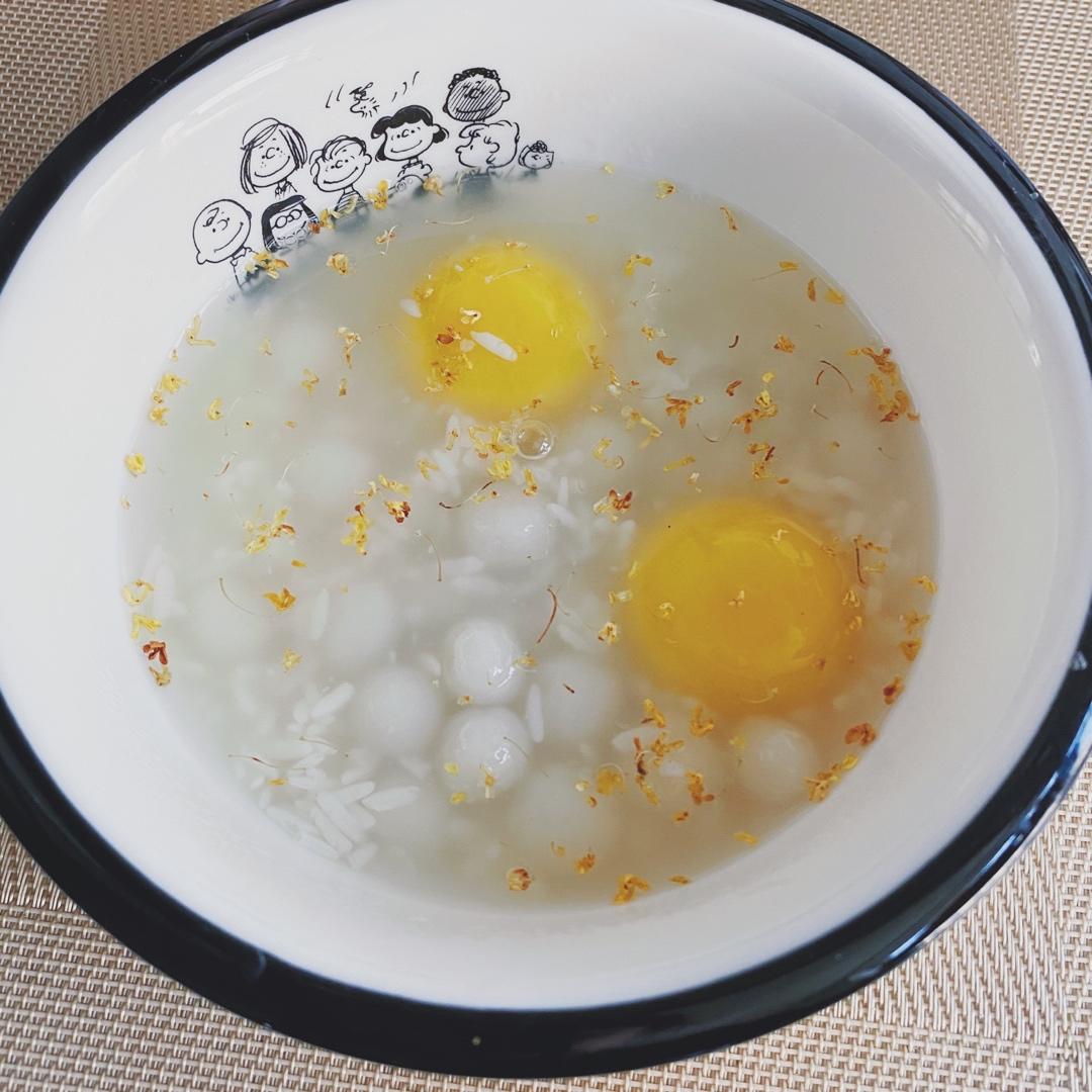 桂花酒酿圆子（附酒酿，小圆子做法）