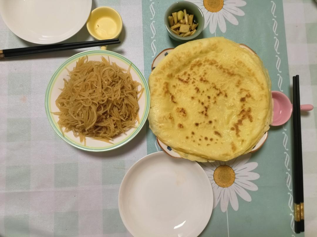 鸡蛋饼（蛋奶素）的做法