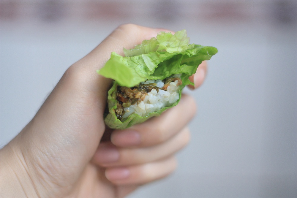 李白鹿做的生菜包饭