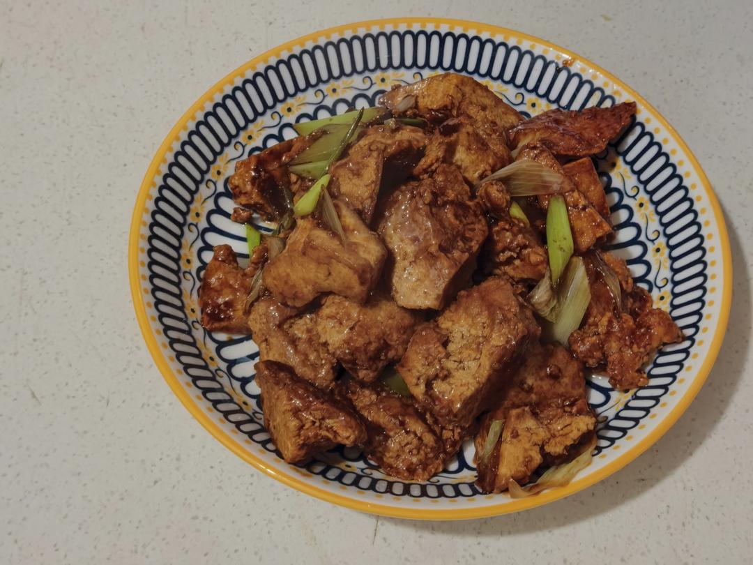 葱烧豆腐