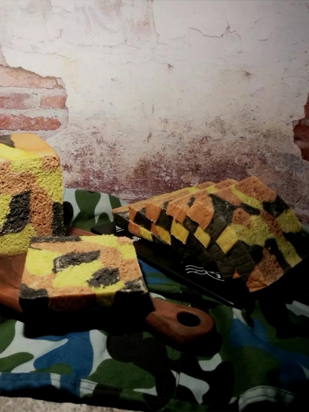 快手迷彩吐司的做法