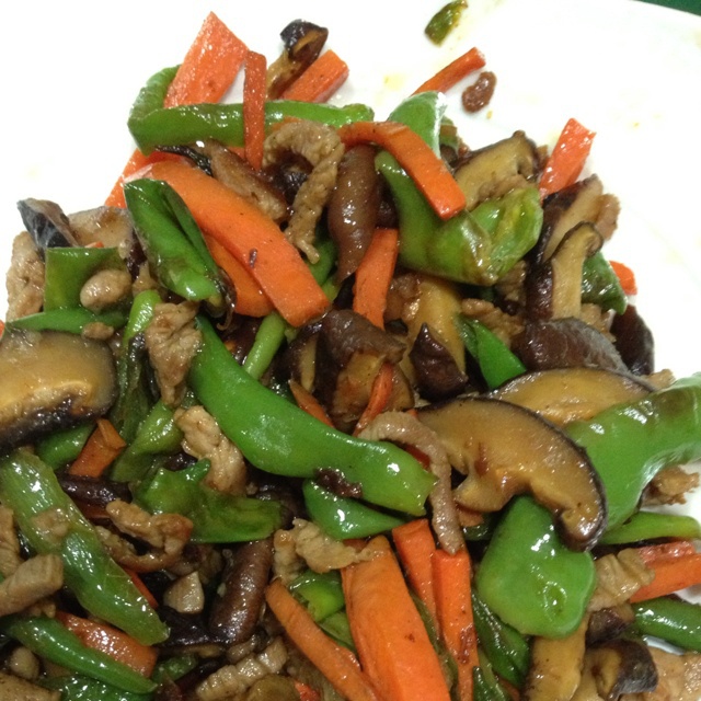 kenyart做的香菇肉丝