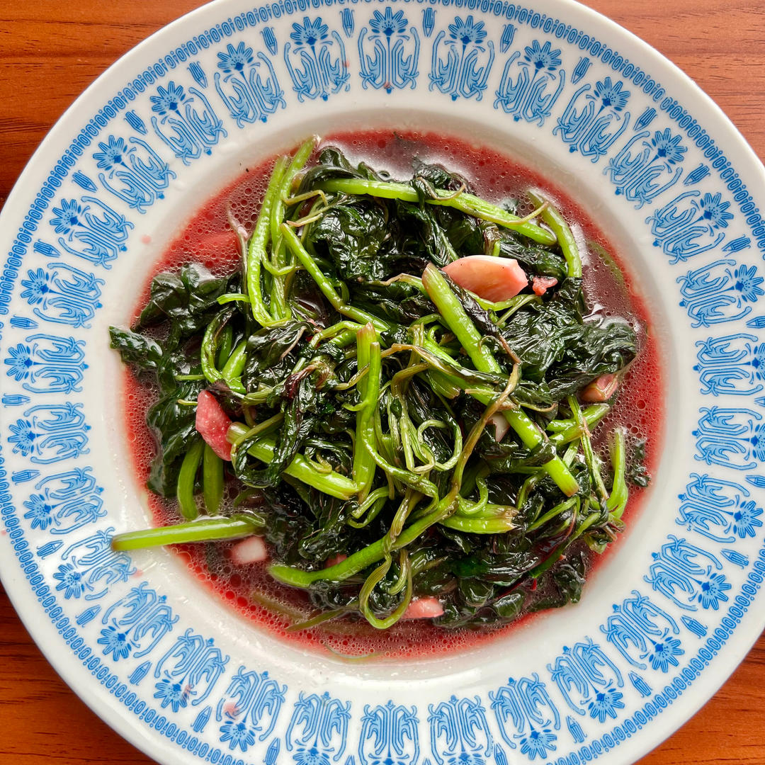 清炒红苋菜（简单菜也有窍门，一看就明白）