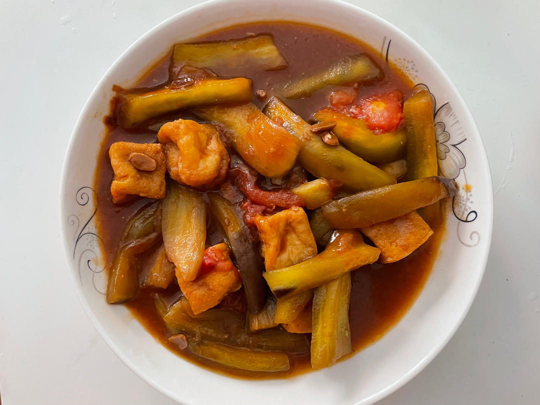 茄子炒油豆腐