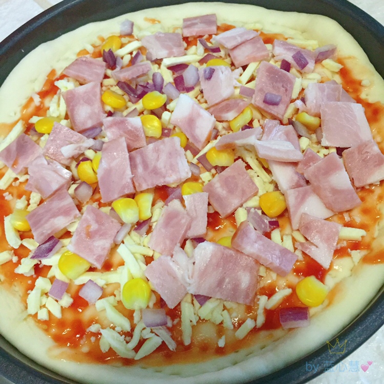 😋家庭版培根披萨🍕的做法 步骤10