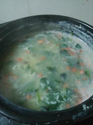 皮蛋蔬菜粥的做法 步骤4