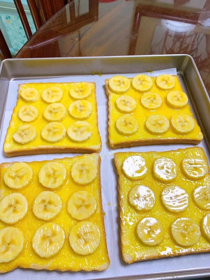 ㊙️吐司的神仙吃法‼️香蕉烤吐司，外脆内软，超好吃