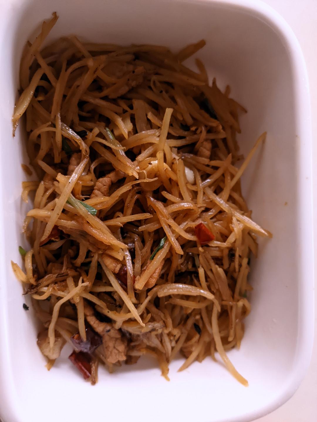 简单快手的土豆丝炒肉丝！拌饭绝绝子！！