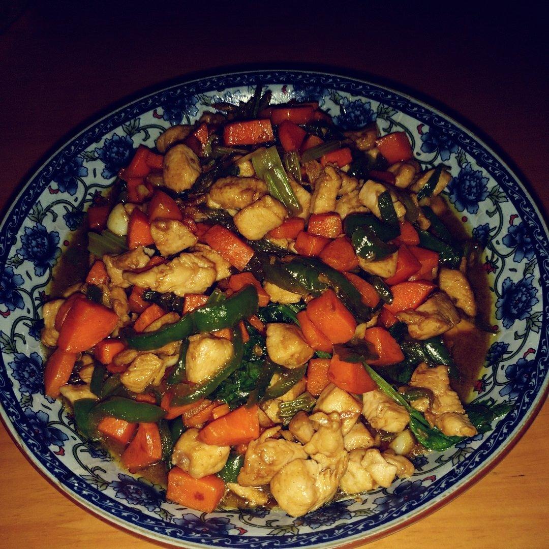 青椒鸡肉胡萝卜