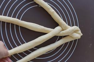 编织系列～四股麻花辫面包的做法 步骤8