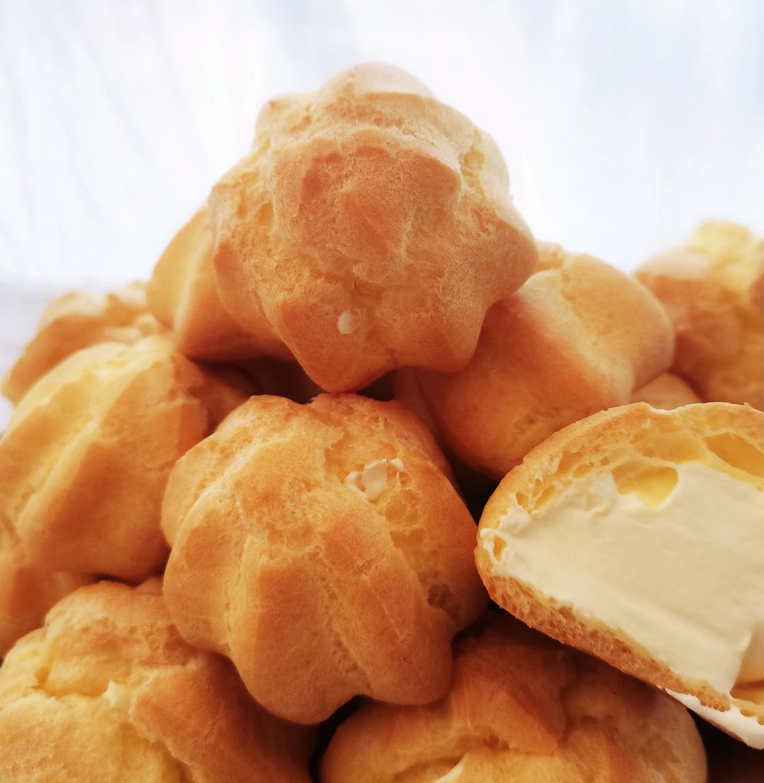 简单易成功的奶油小泡芙做法