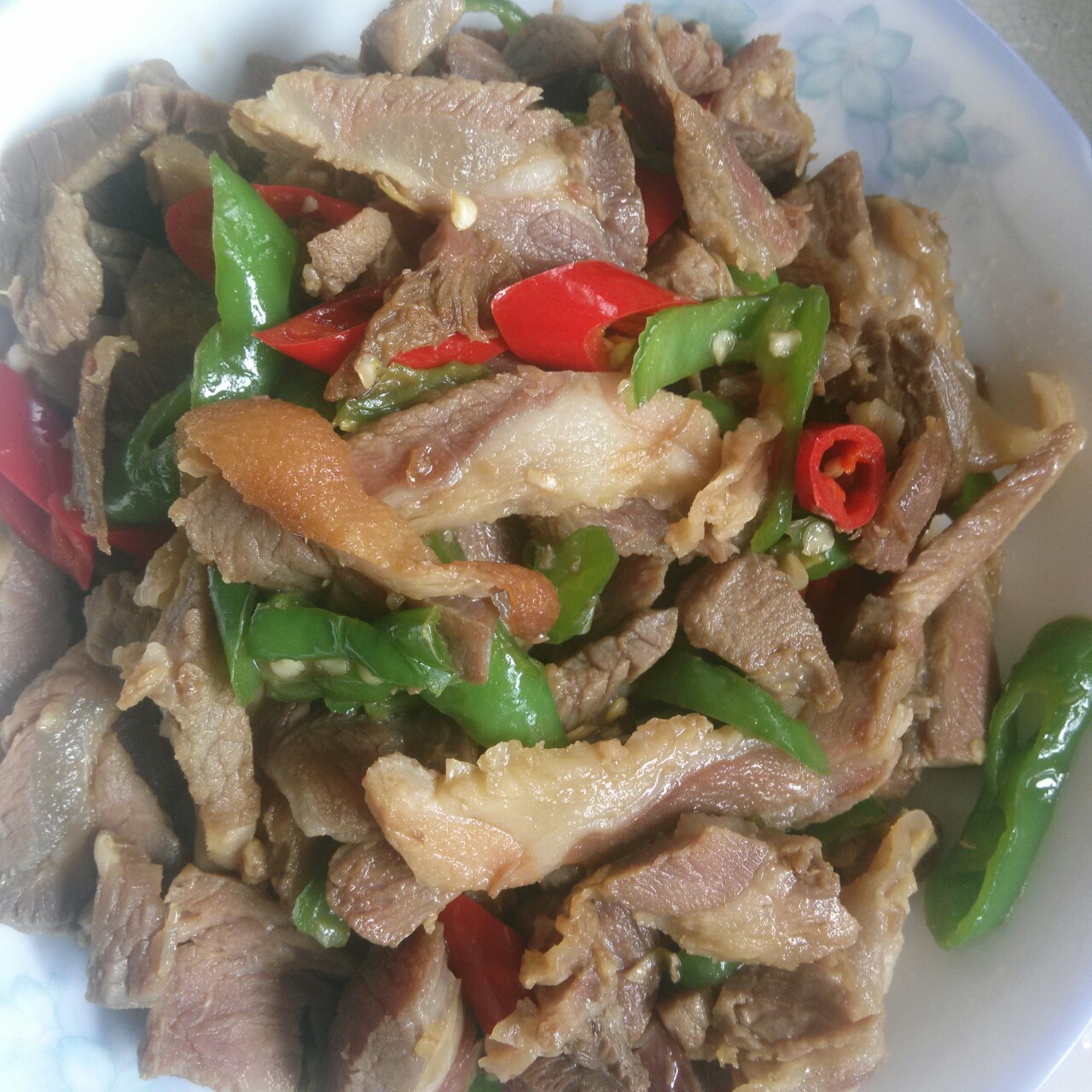青椒炒熟牛肉