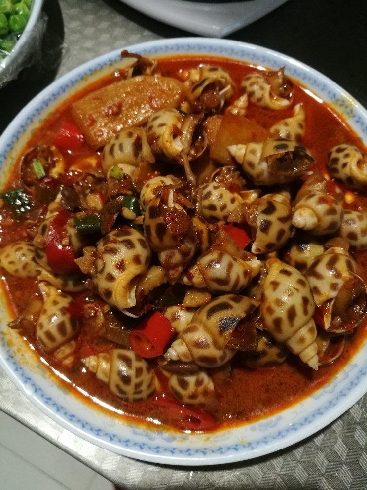 辣酒煮花螺