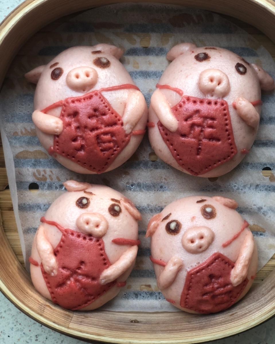 《猪年大吉》卡通馒头