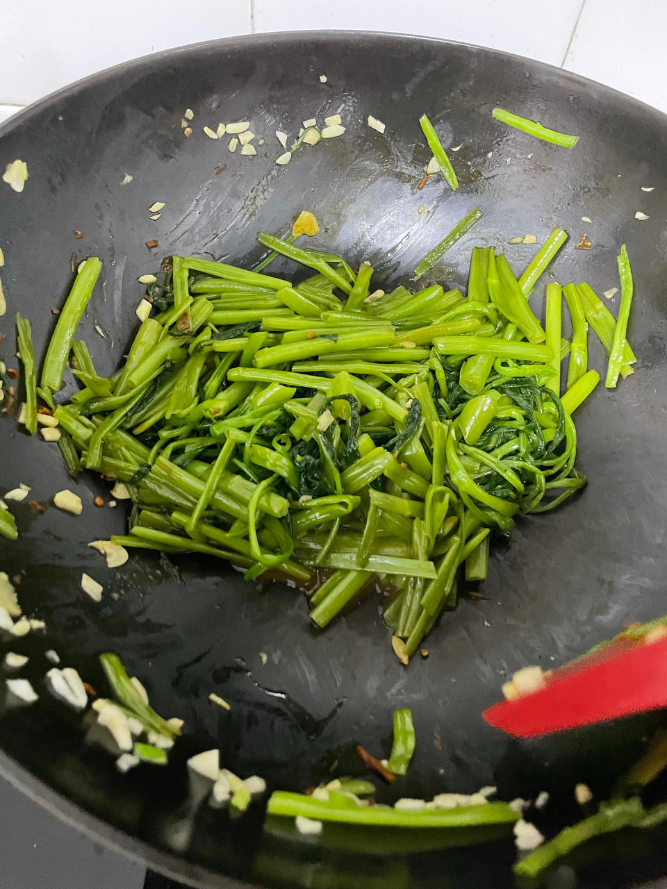 炒空心菜不发黑