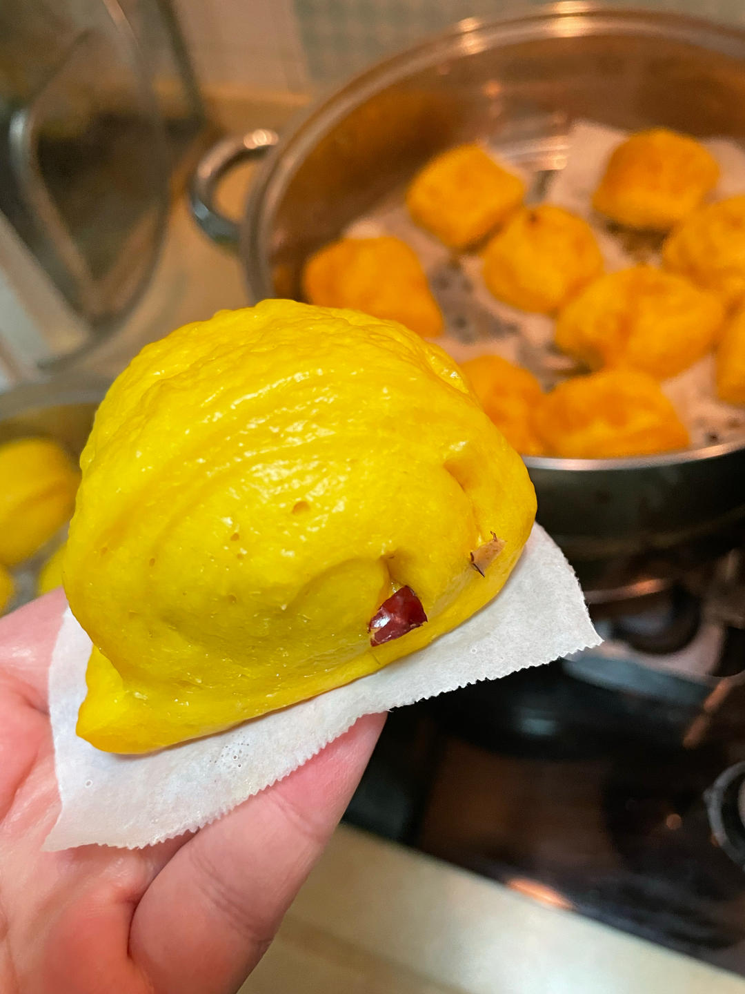 一滴水不加的南瓜馒头（面包机版）