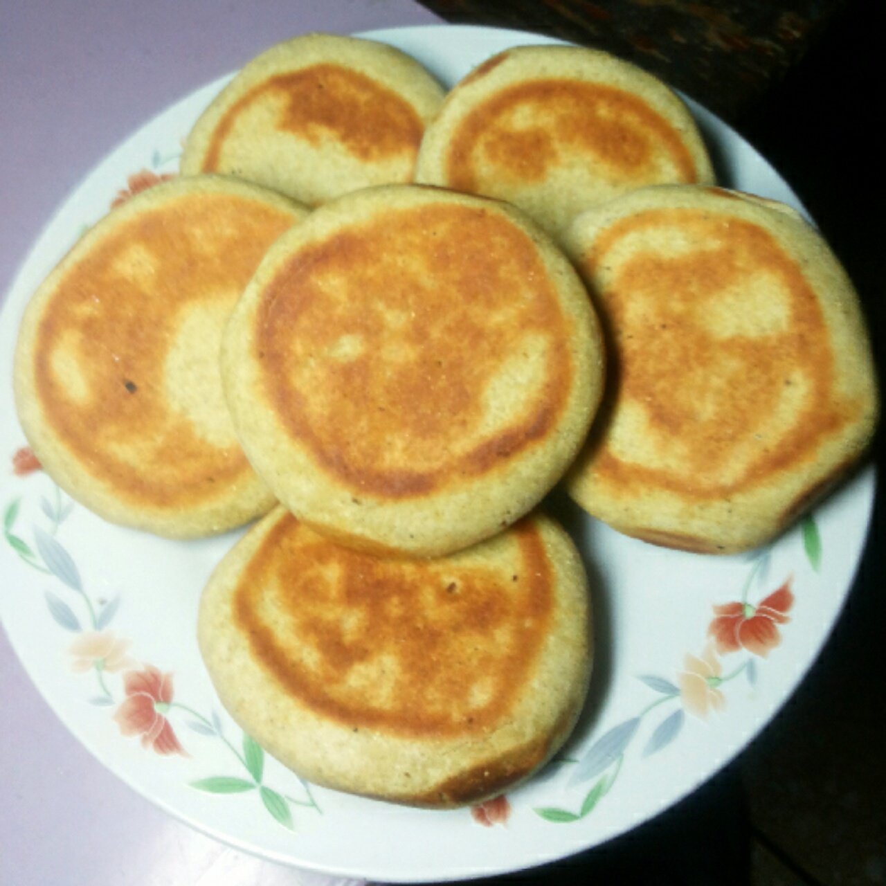 wenjing做的杂粮发面饼