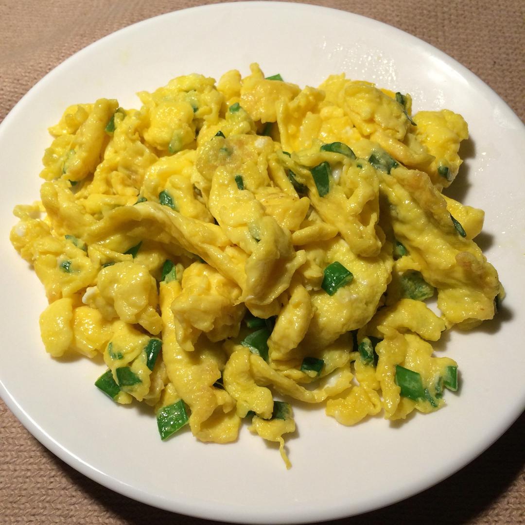 洋葱苗炒蛋 ling10做的洋葱苗炒蛋赞 鸡蛋,油,盐,洋葱苗 2 做过