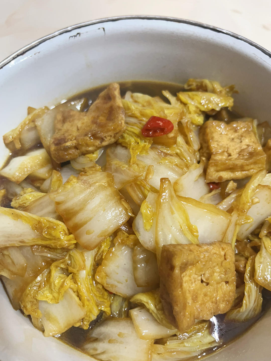 娃娃菜炖豆腐
