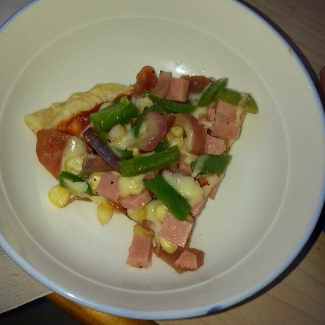 平底锅蘑菇火腿披萨