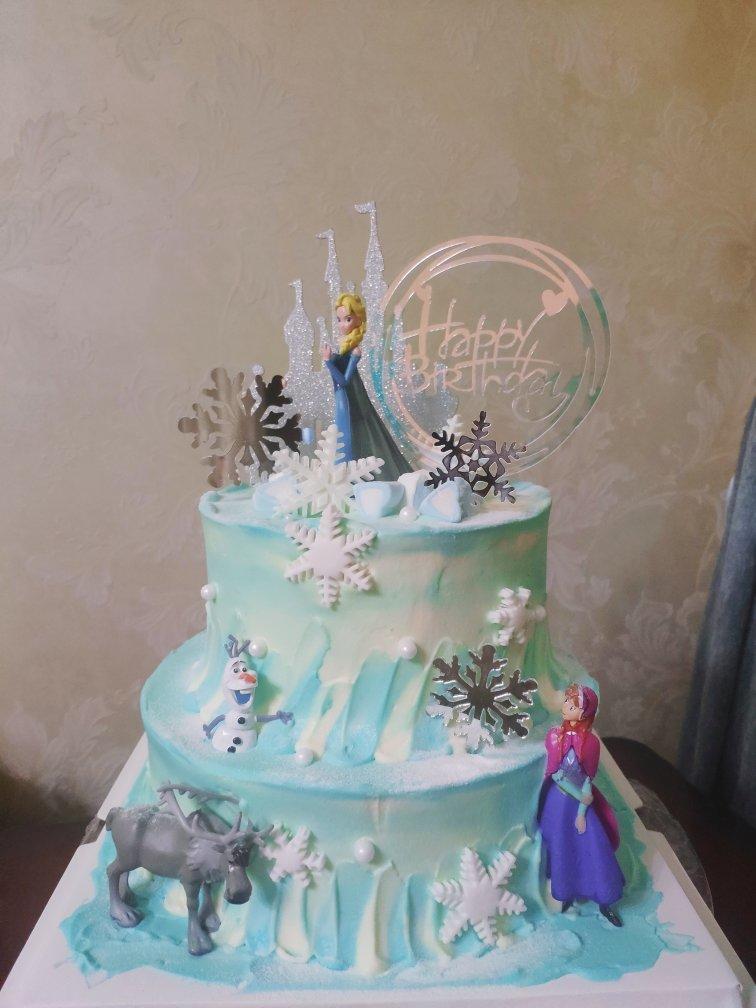 冰雪奇缘主题蛋糕