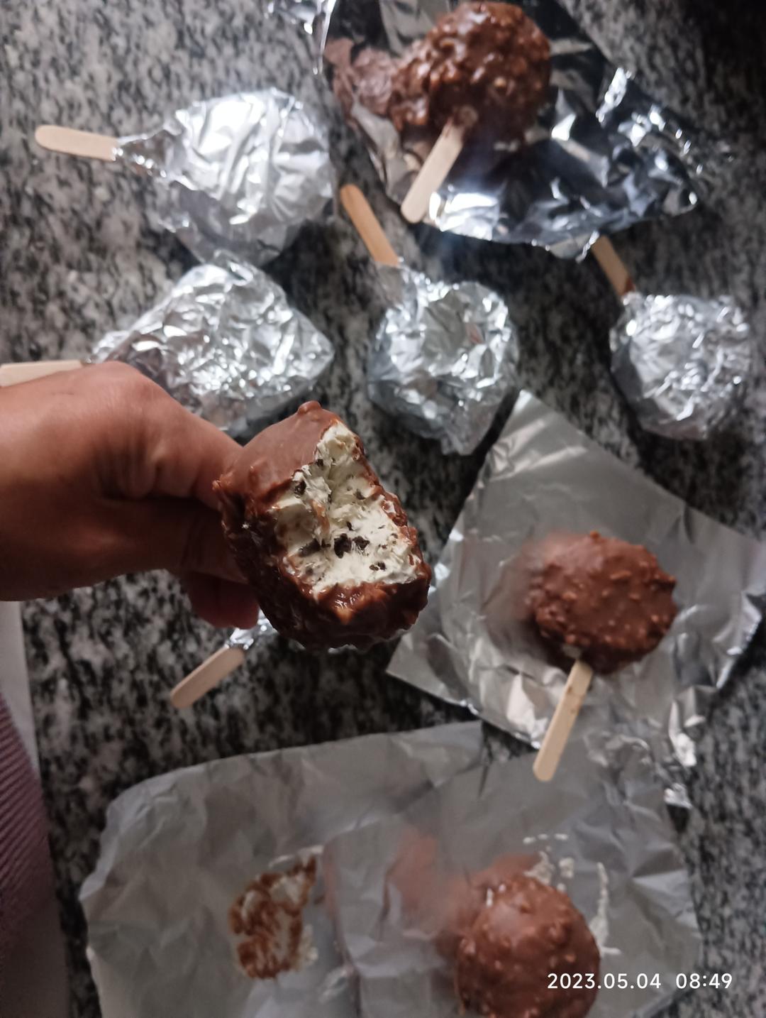 无需模具！奶香浓郁！脆皮奥利奥奶香雪糕🍦