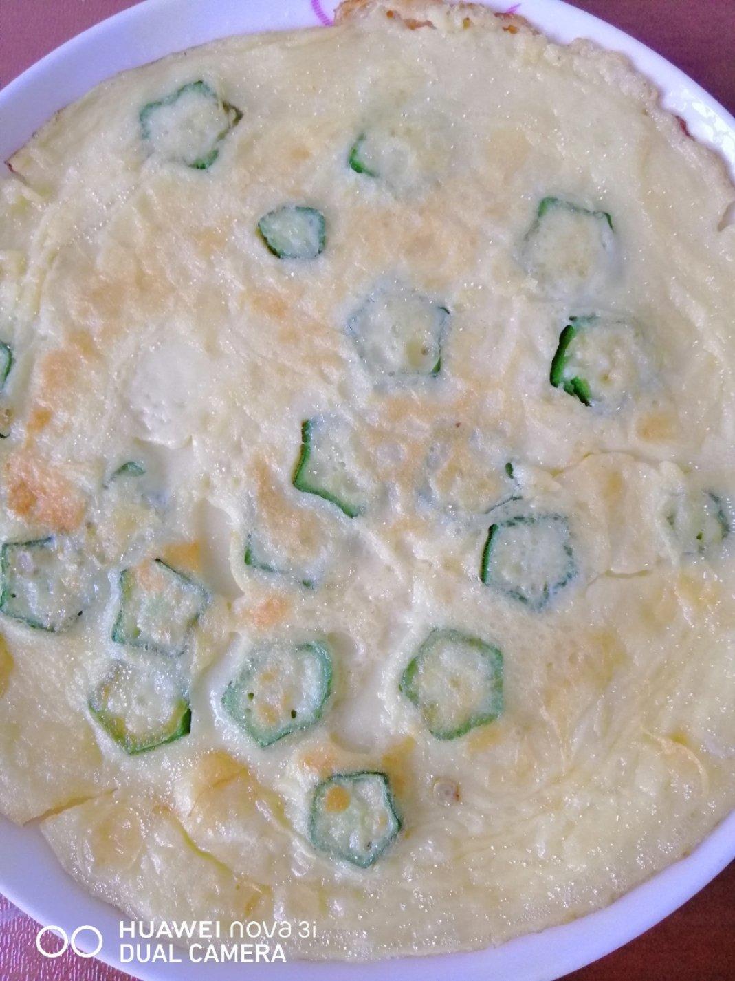 秋葵鸡蛋饼