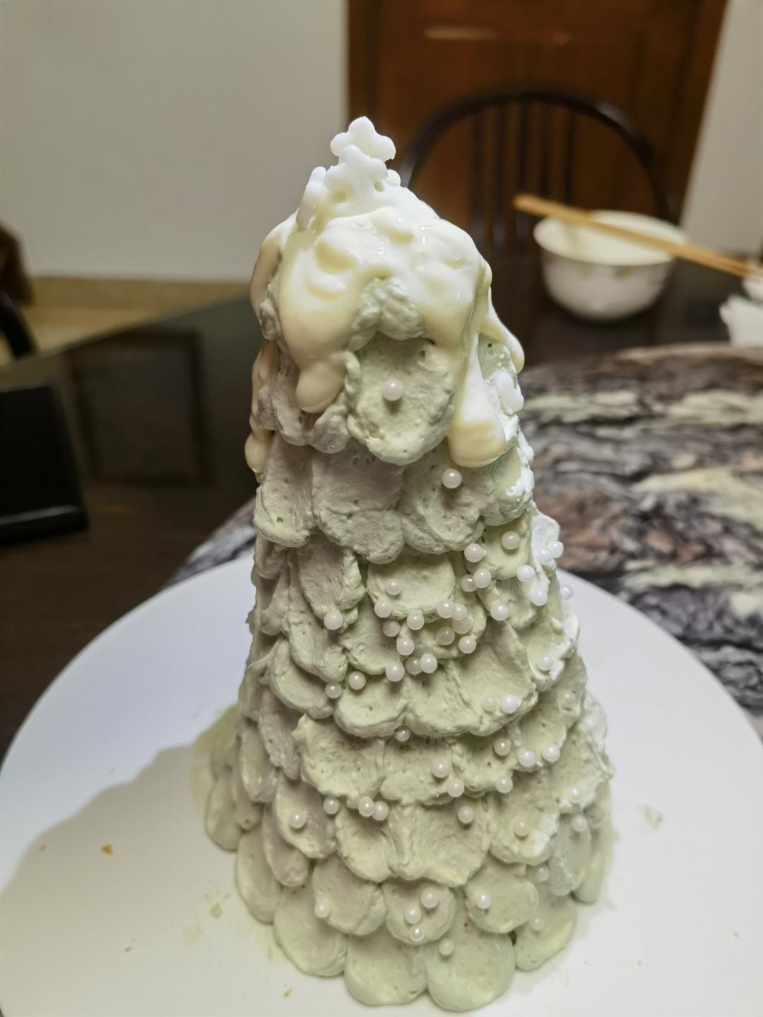 🎄圣诞树蛋糕｜芋泥抹茶奶油