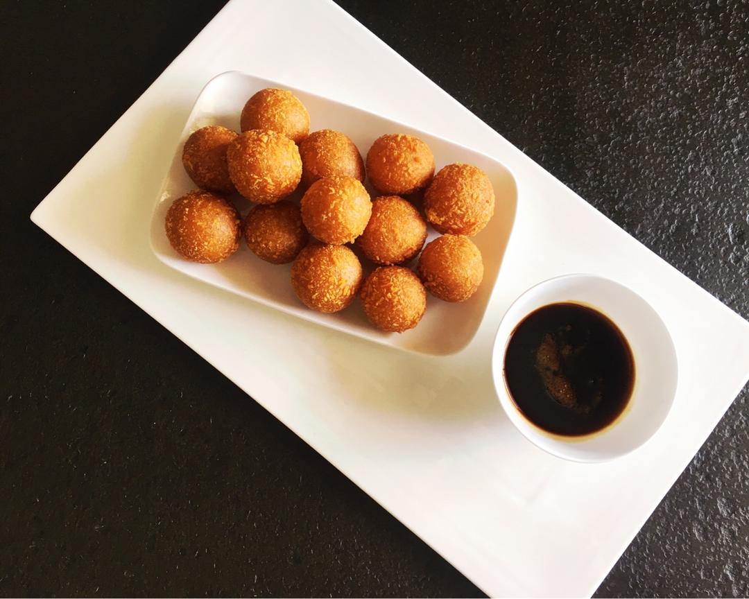 油炸南瓜糯米丸子