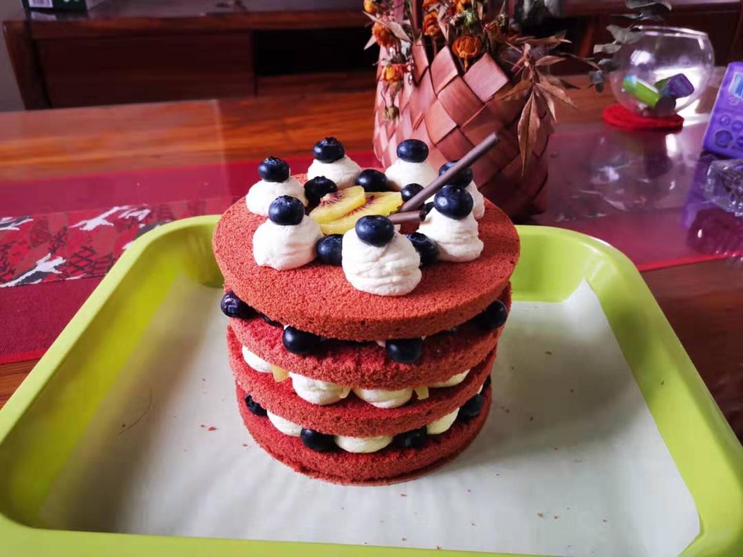 暖心红丝绒蛋糕［6寸绵软戚风版 ］