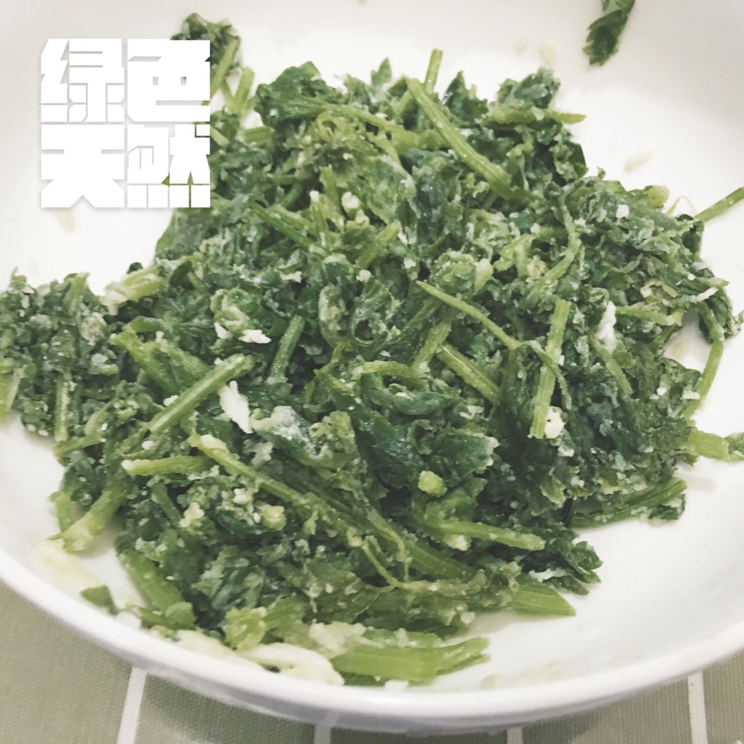 蒸芹菜叶（蒸野菜）