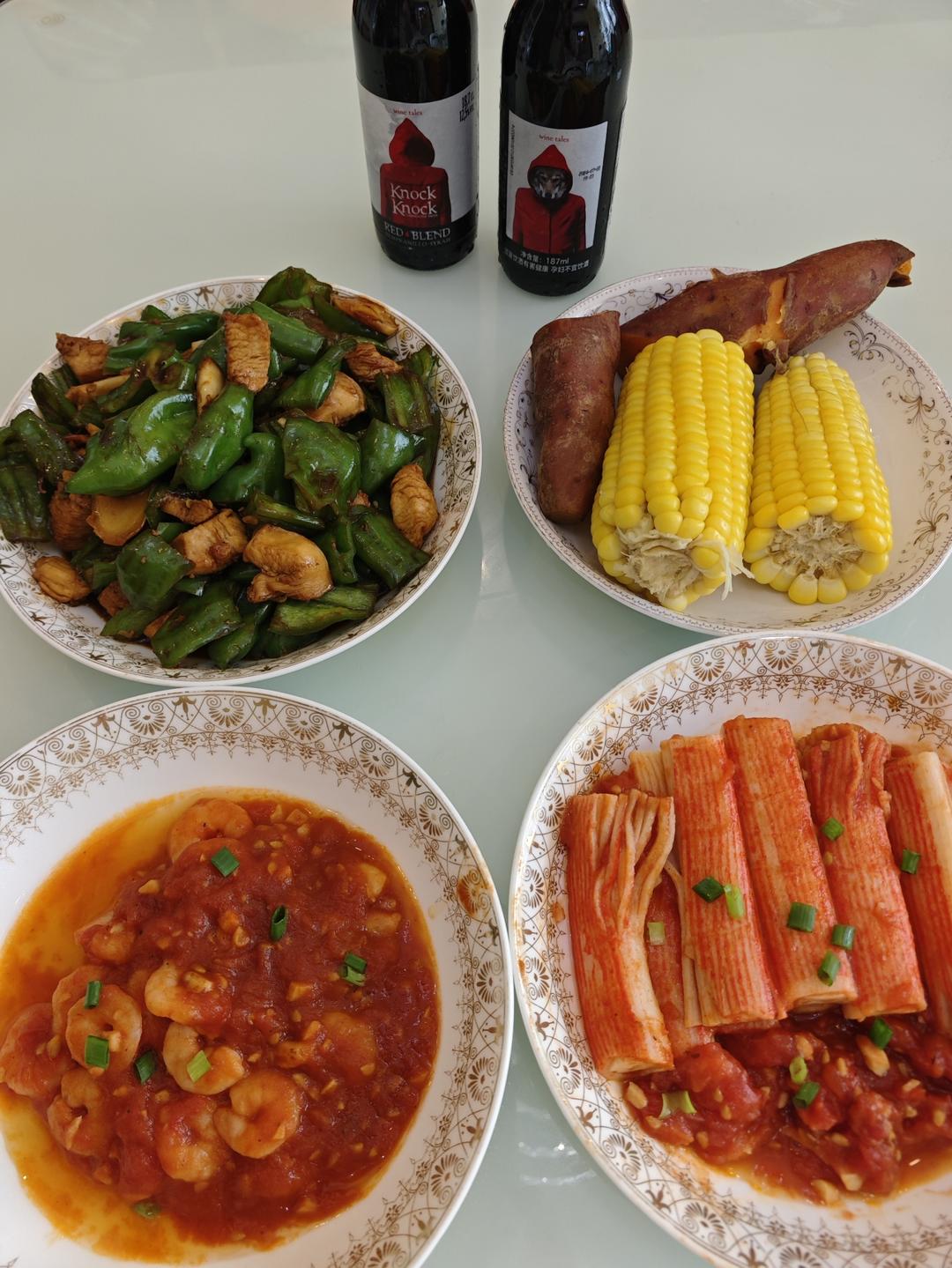 补维c的大菜-五彩缤纷彩椒青椒炒鸡腿肉
