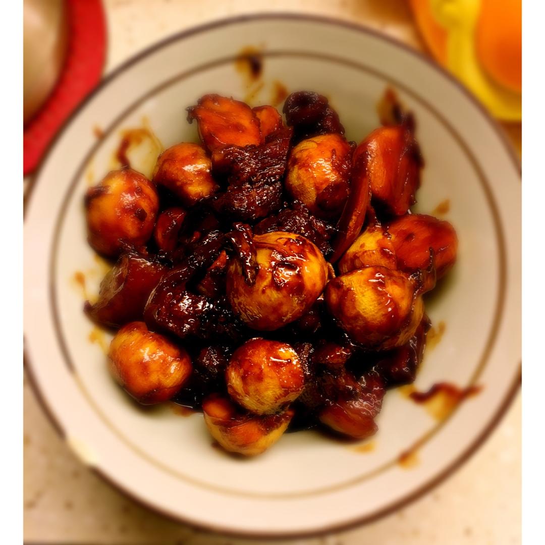 茨菰红烧肉