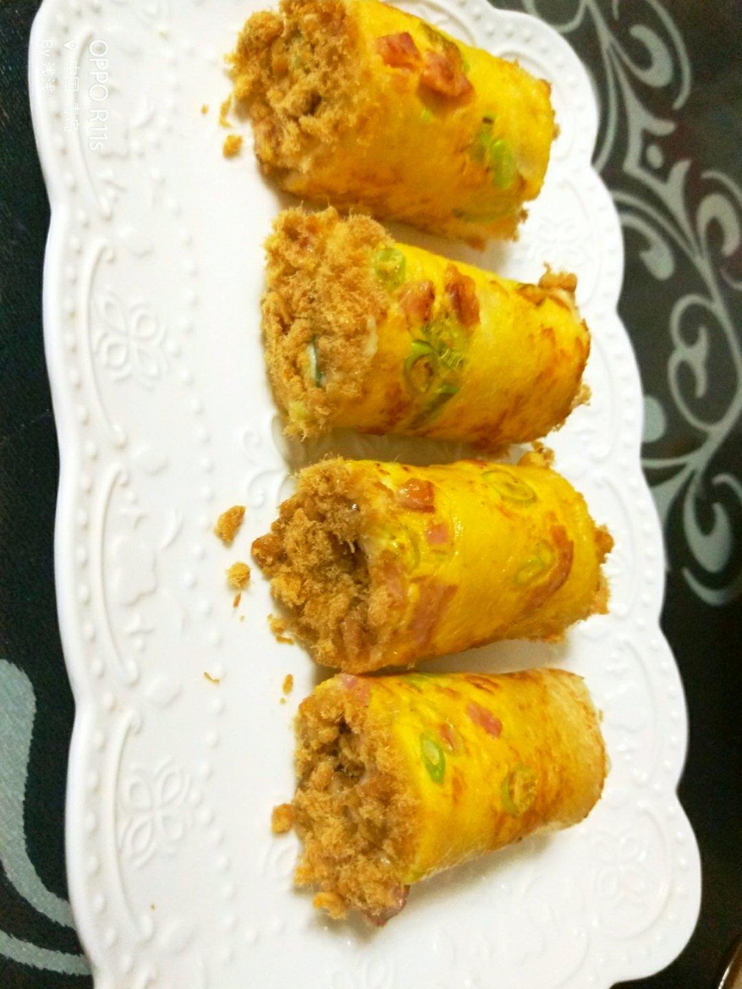土司片蜕变肉松卷