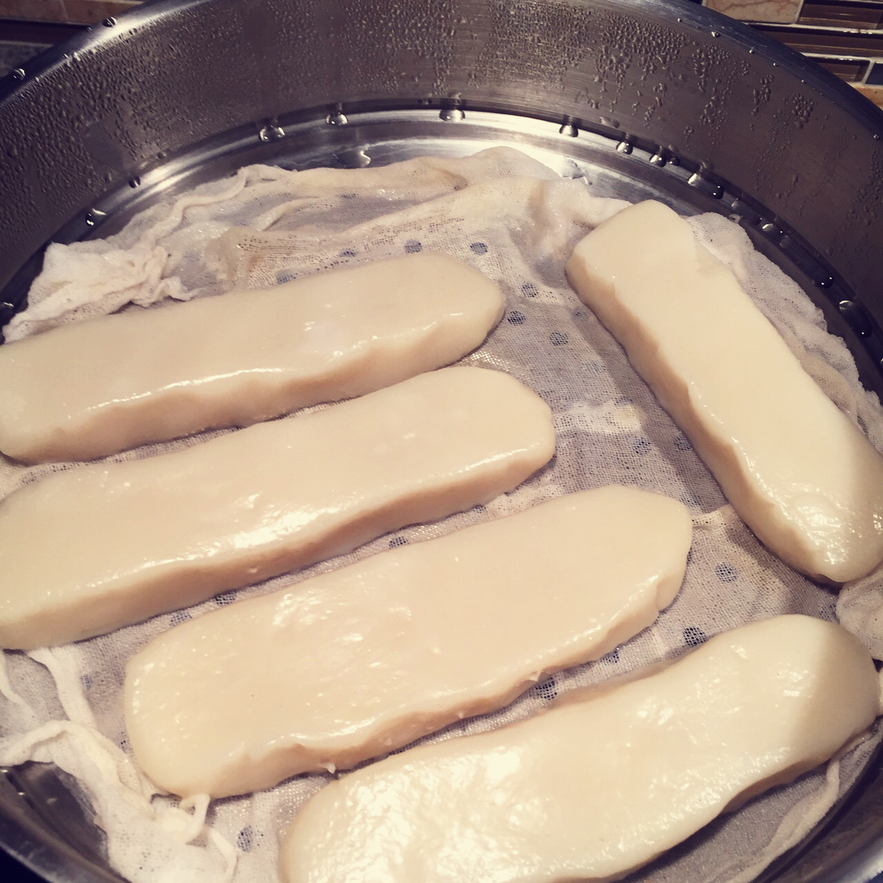 c米-1做的自制糯米年糕