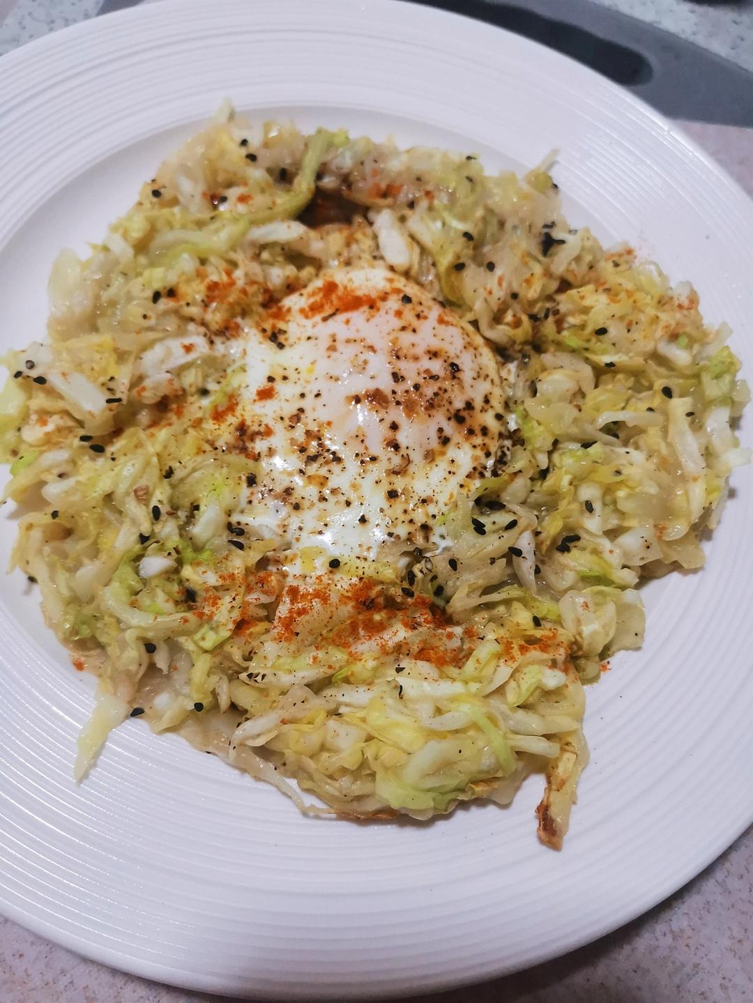 快手早餐料理-卷心菜烘蛋