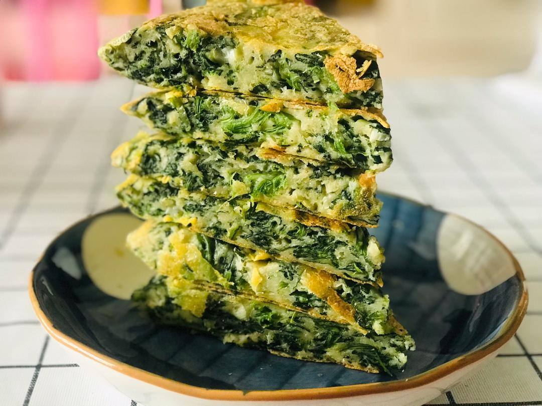 菠菜鸡蛋饼
