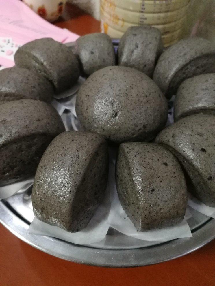 奶香黑芝麻刀切馒头