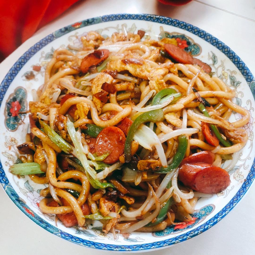 绝啊！炒乌冬面