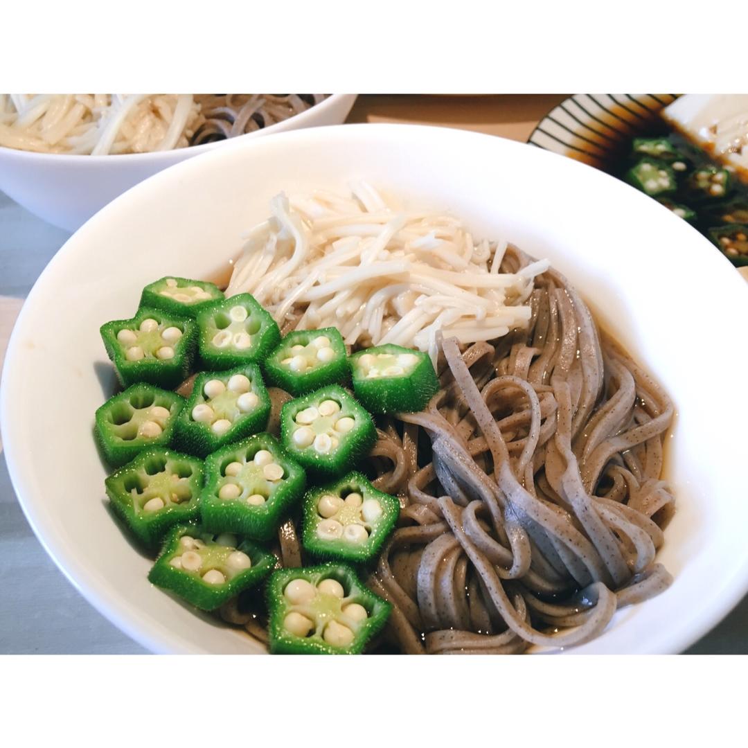 日式金针秋葵凉面（kuro酱版）