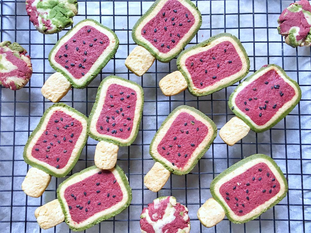 西瓜冰棍曲奇的做法