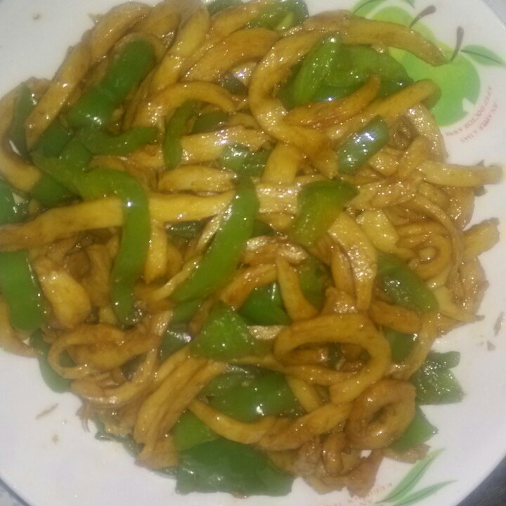水面筋炒青椒