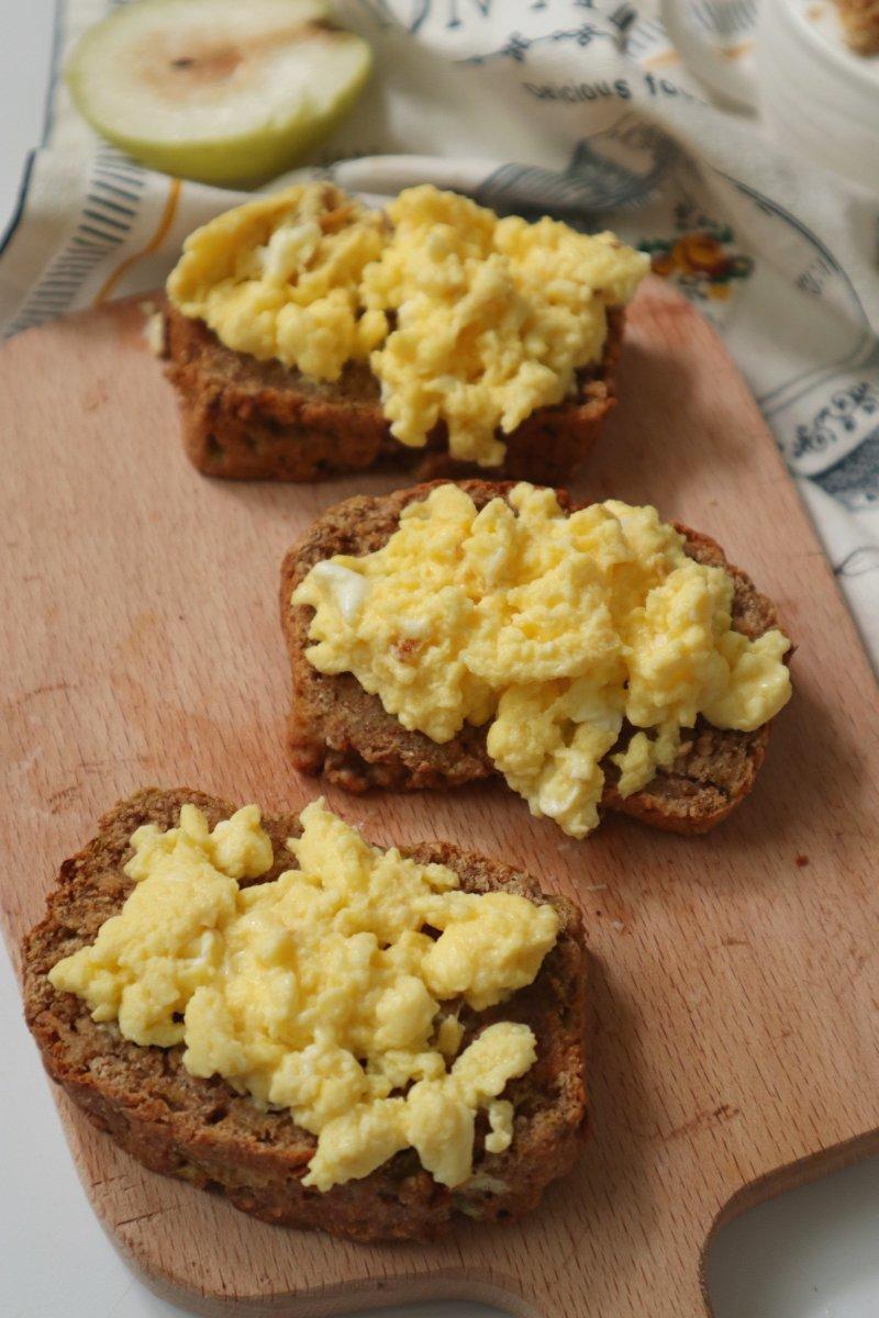 健身少女的日常做的美式炒蛋scrambledeggs