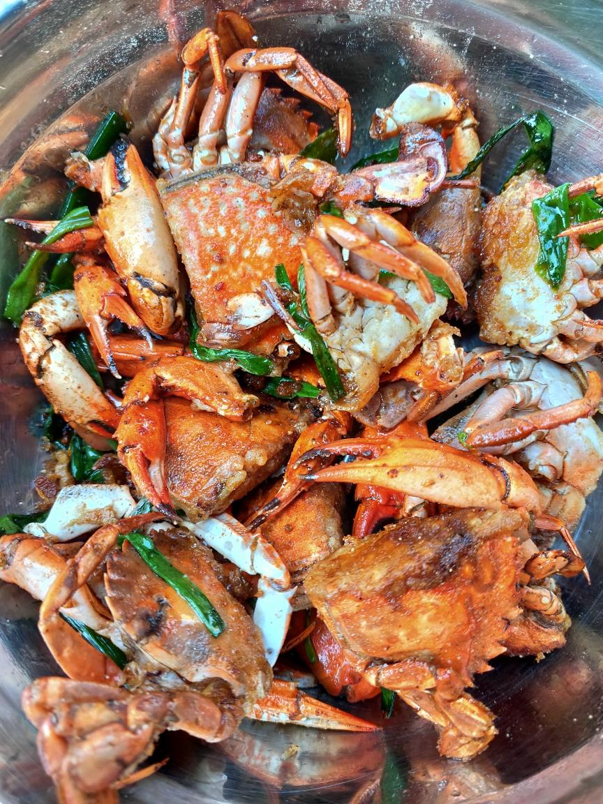 椒盐螃蟹的做法