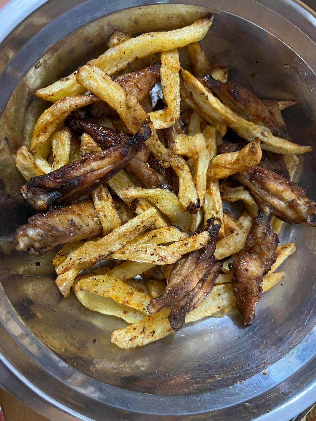 香辣孜然干锅鸡翅（空气炸锅）