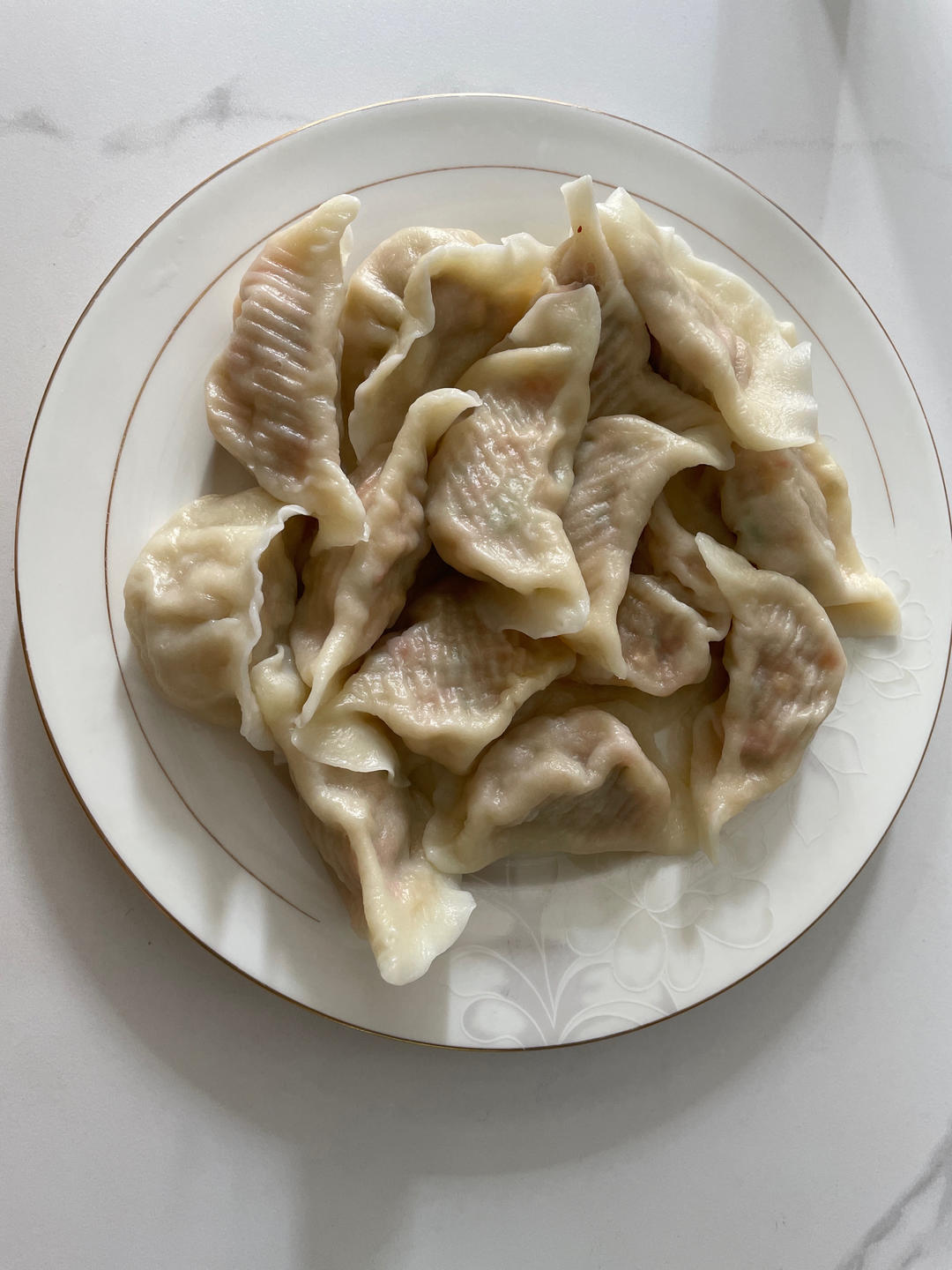 青椒鸡蛋虾仁饺子